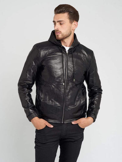 Sculpt Australia mens leather jacket Nappa Leather Jacket With Hood