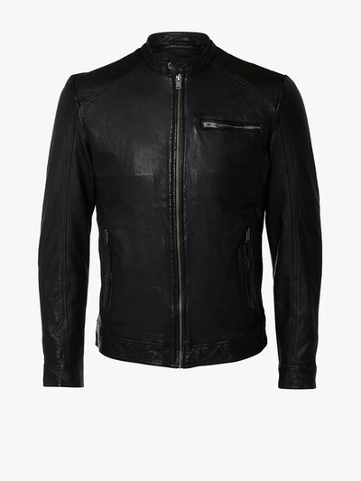 Owen Black Leather Jacket
