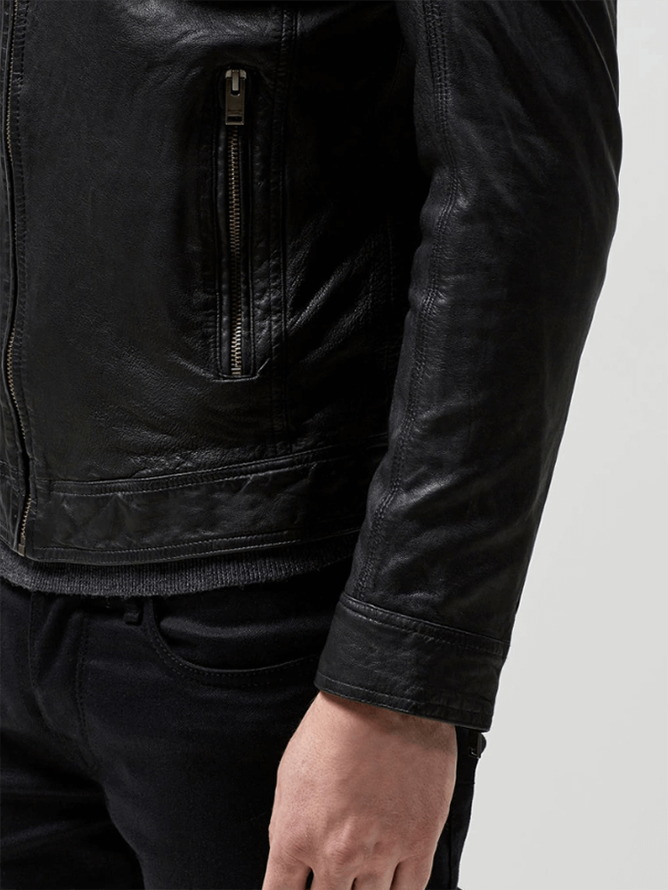 Owen Black Leather Jacket