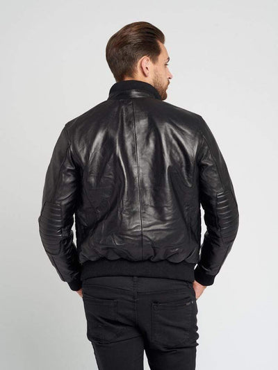 Sculpt Australia mens leather jacket Rib Cuff Motorcycle Leather Jacket