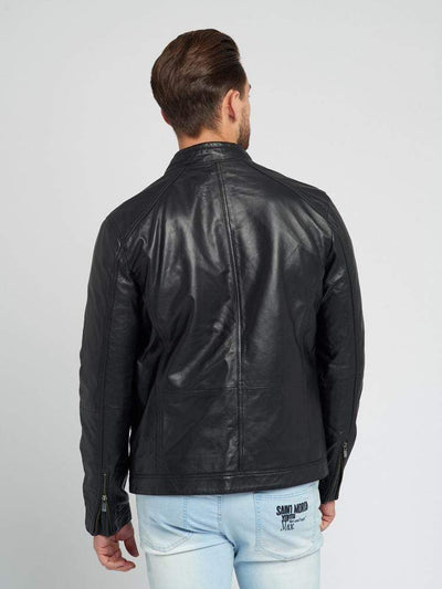 Sculpt Australia mens leather jacket Route - Black Leather Jacket for Men
