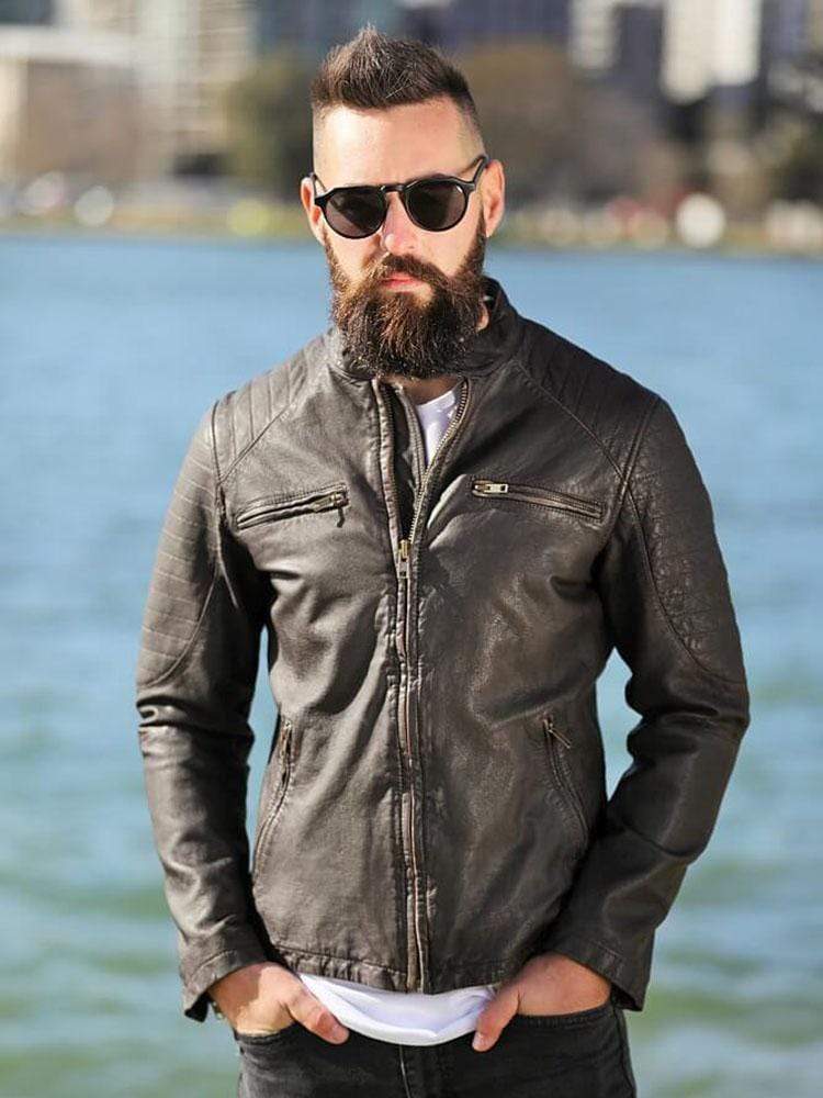 Sculpt Australia mens leather jacket Rugged Biker Leather Jacket