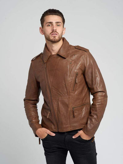 Sculpt Australia mens leather jacket Sculpt's Designer Brown Leather Jacket