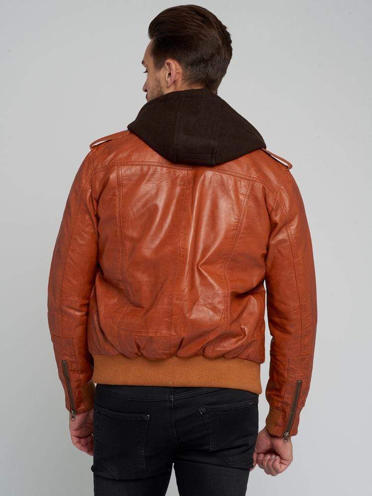 Sculpt Australia mens leather jacket Shumack Hooded Leather Jacket