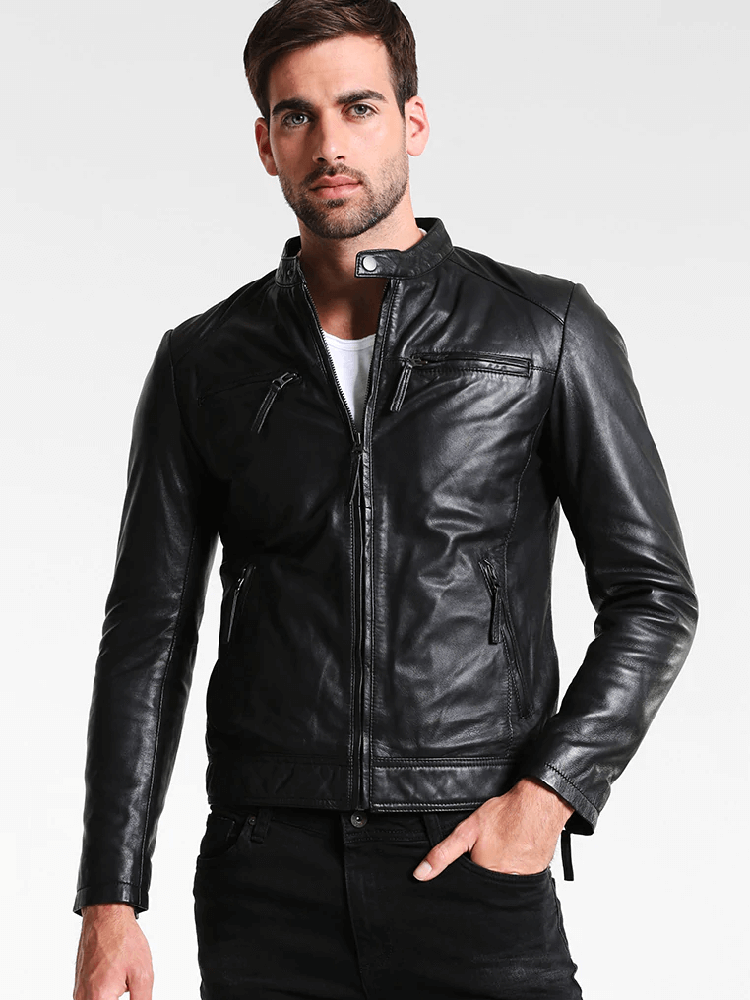 Sculpt Australia mens leather jacket Standout Black Leather Jacket