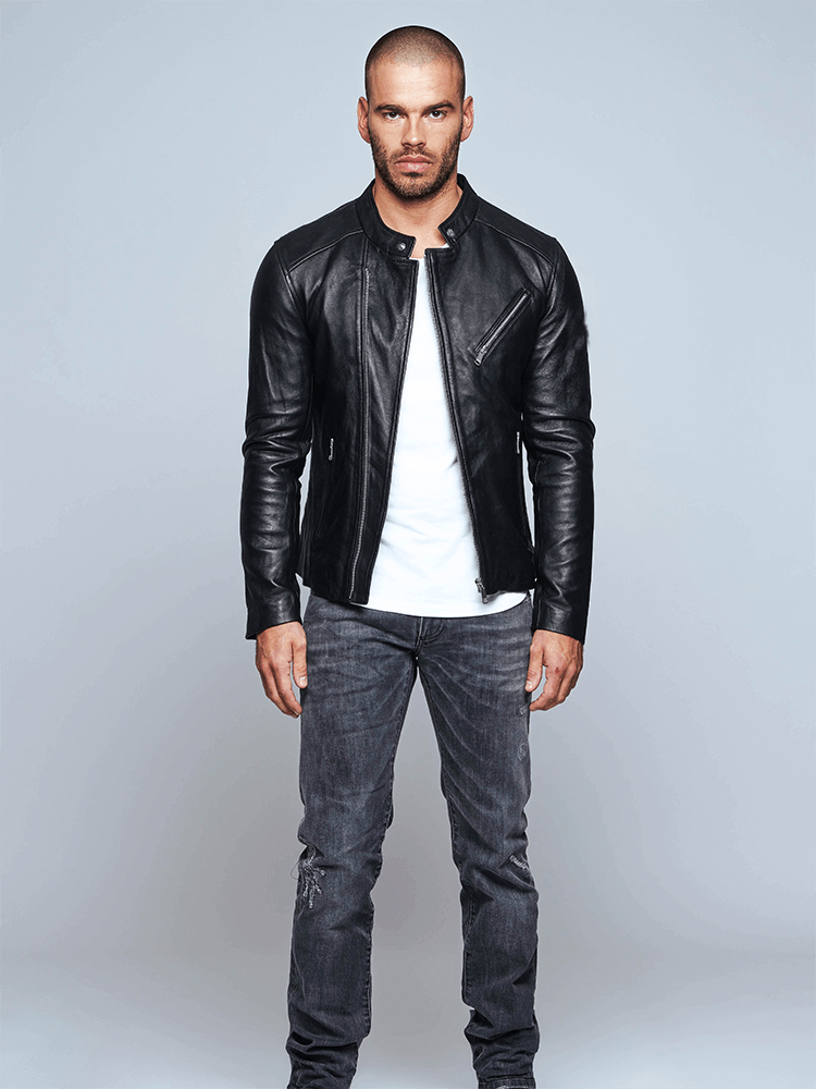 Stephen Black Leather Jacket