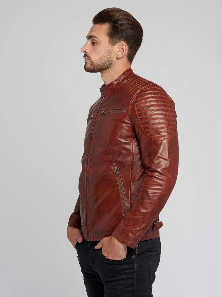 Sculpt Australia mens leather jacket Stylish Brown Leather Jacket