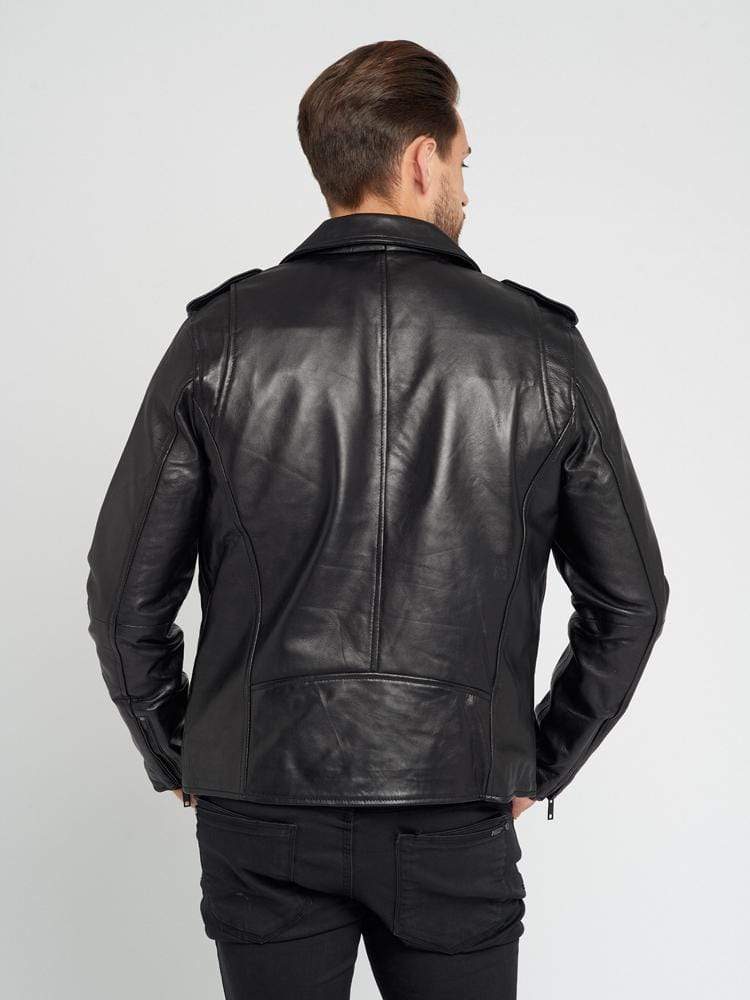 Sculpt Australia mens leather jacket Vintage Black Hardware Leather Jacket
