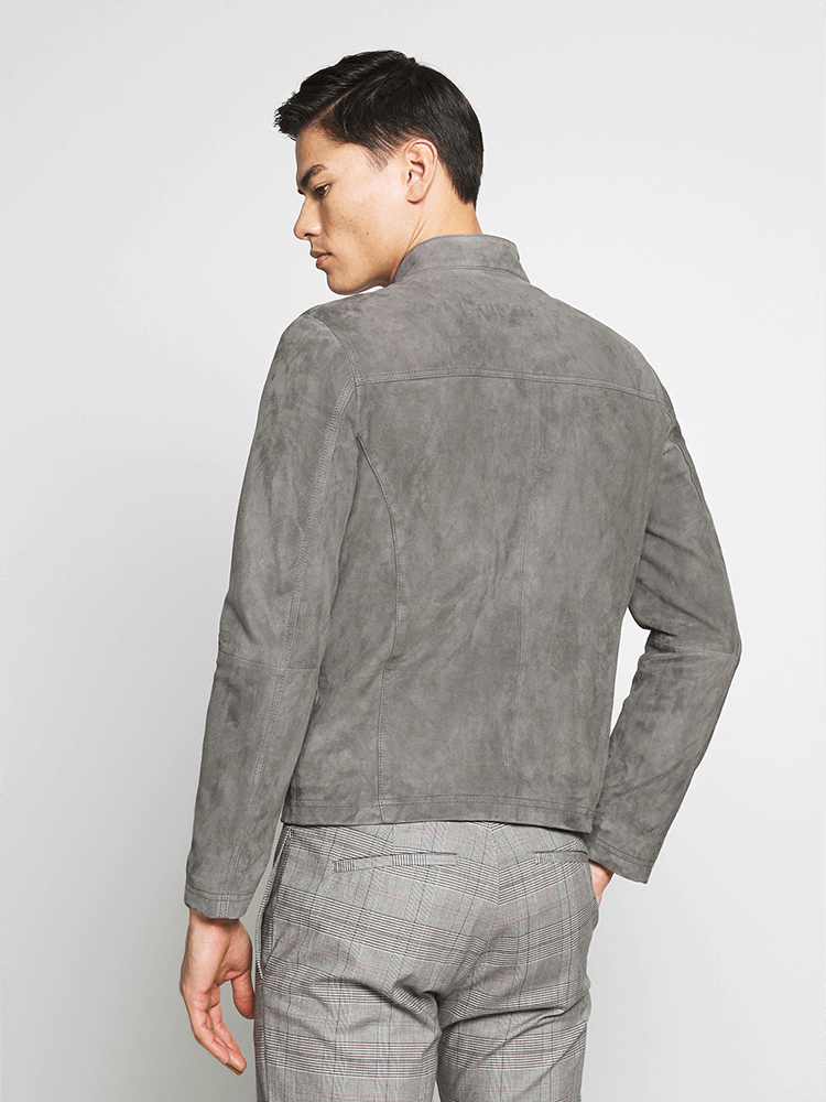 Will Grey Suede Leather Jacket