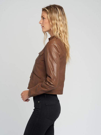 Sculpt Australia womens leather jacket Akira - Brown women's leather jacket