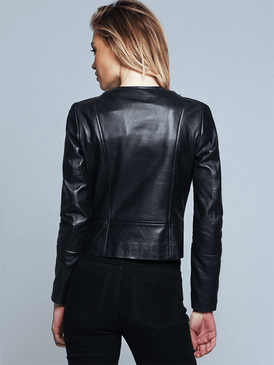 Aria Black Leather Jacket