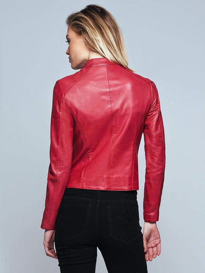 Ashley Red Leather Jacket