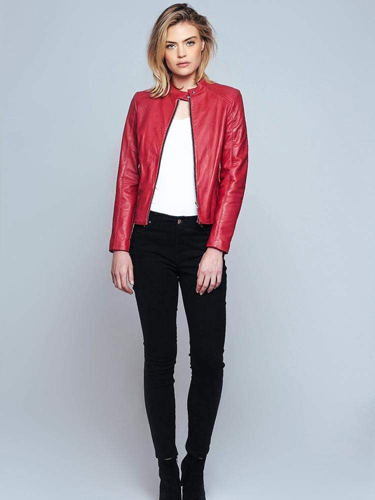 Ashley Red Leather Jacket