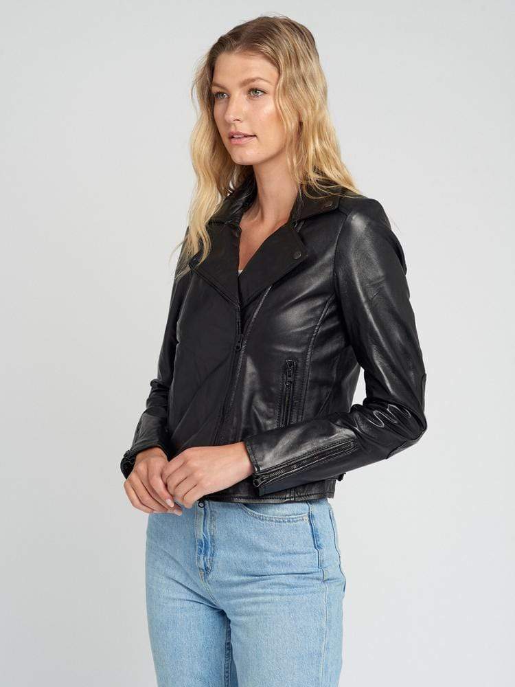 Sculpt Australia womens leather jacket Black Hardware Moto Leather Jacket