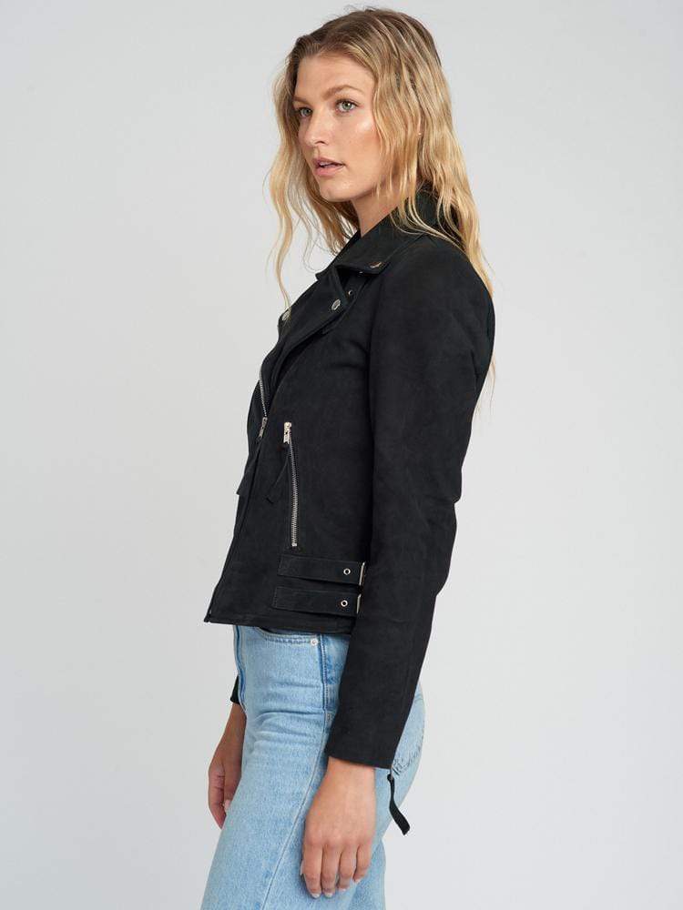 Sculpt Australia womens leather jacket Black Suede Leather Jacket
