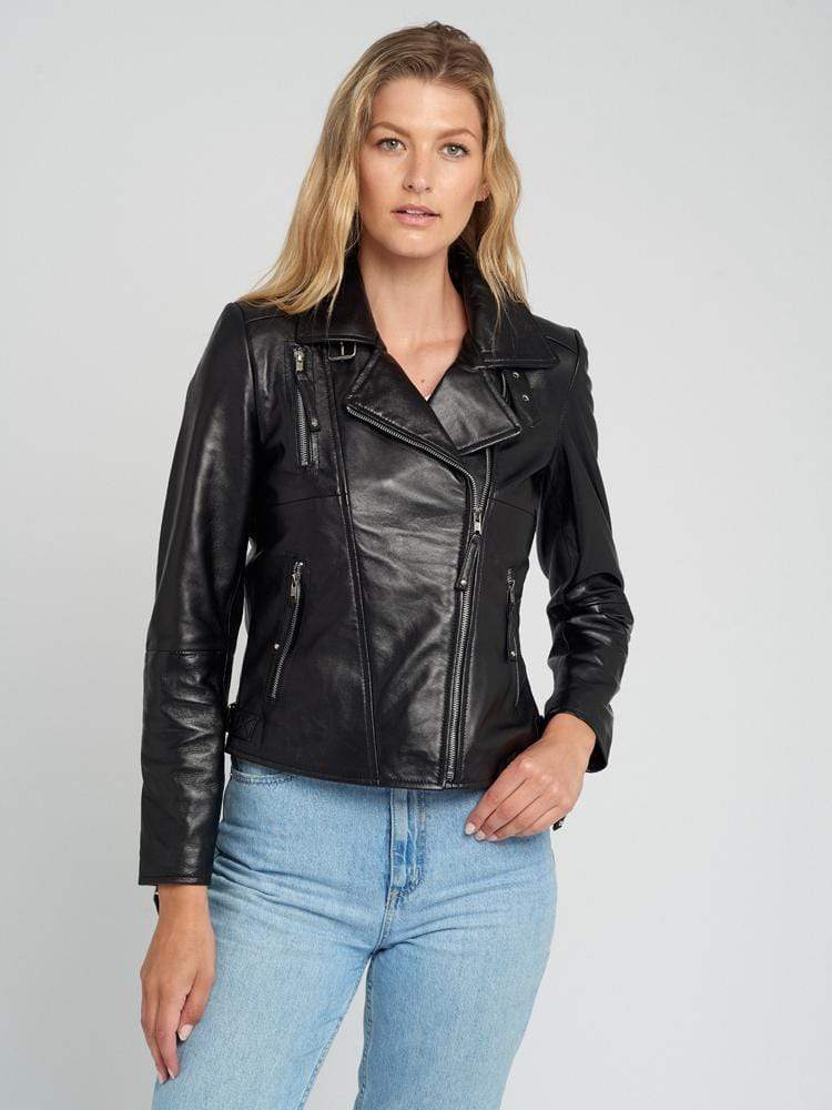 Sculpt Australia womens leather jacket Cathy Black Leather Jacket