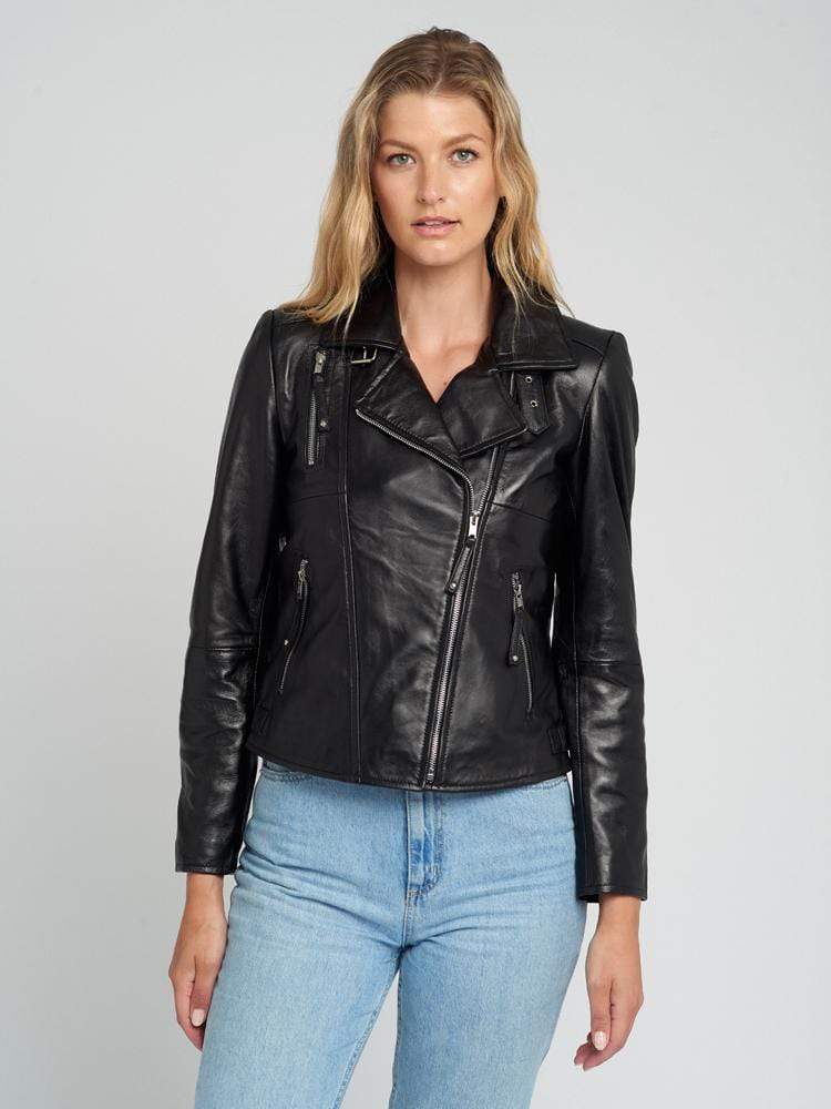 Sculpt Australia womens leather jacket Cathy Black Leather Jacket