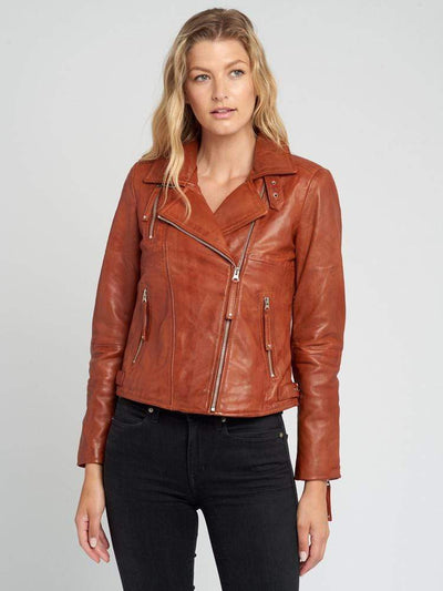 Sculpt Australia womens leather jacket Cathy Brown Leather Jacket