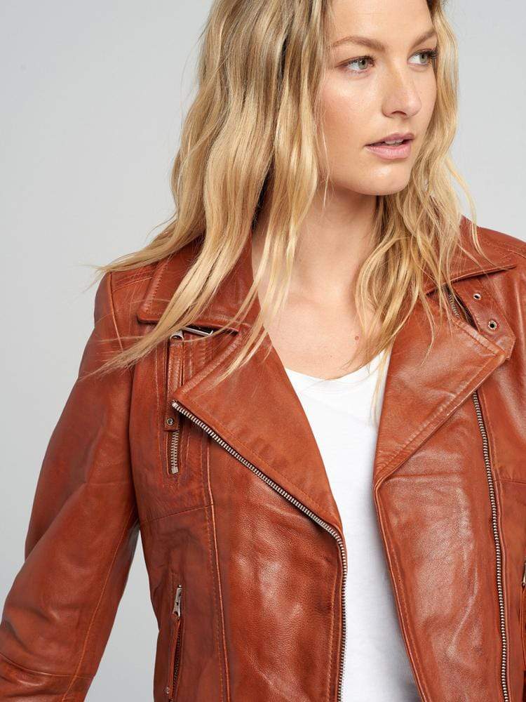 Sculpt Australia womens leather jacket Cathy Brown Leather Jacket