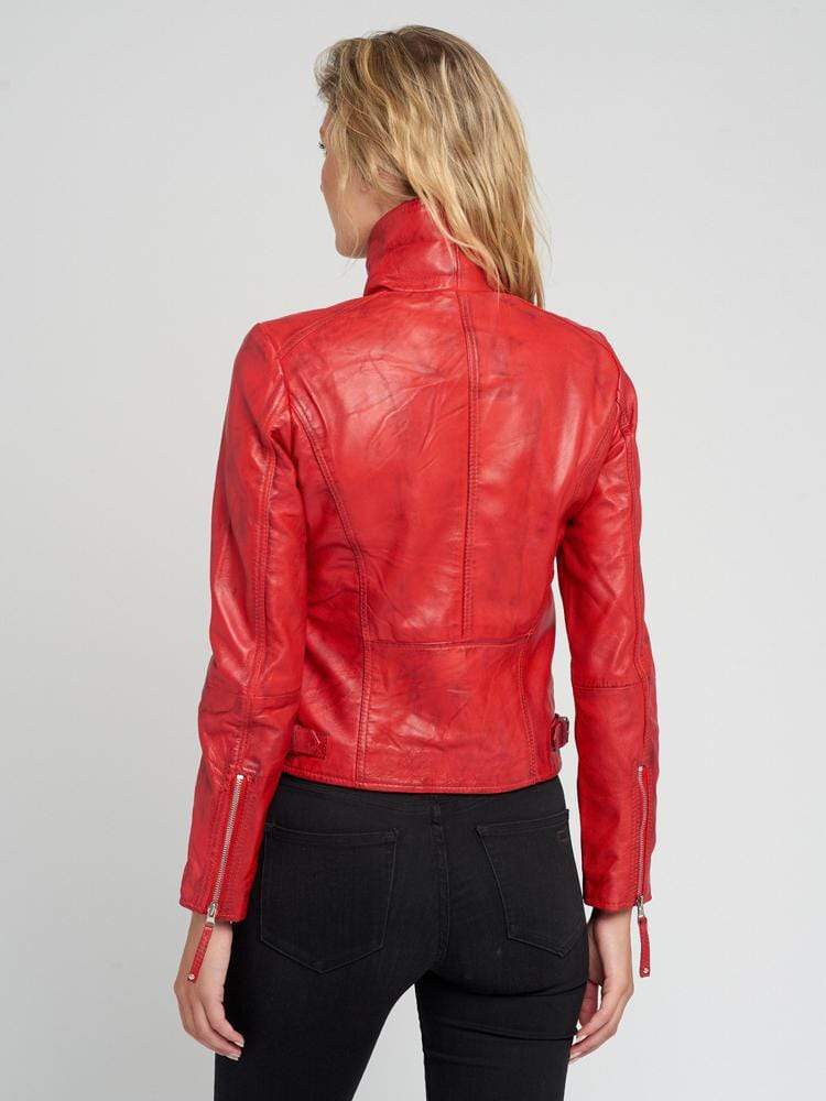 Sculpt Australia womens leather jacket Cathy Red Leather Jacket
