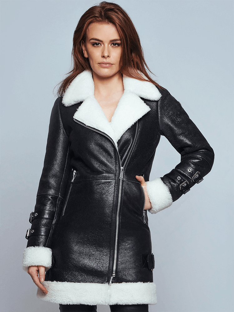 Chloe Black Shearling Leather Jacket