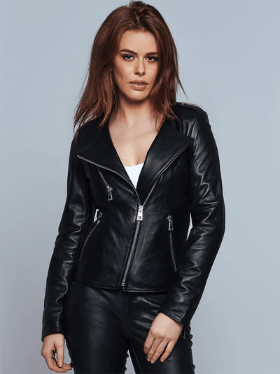 Emma Black Leather Jacket