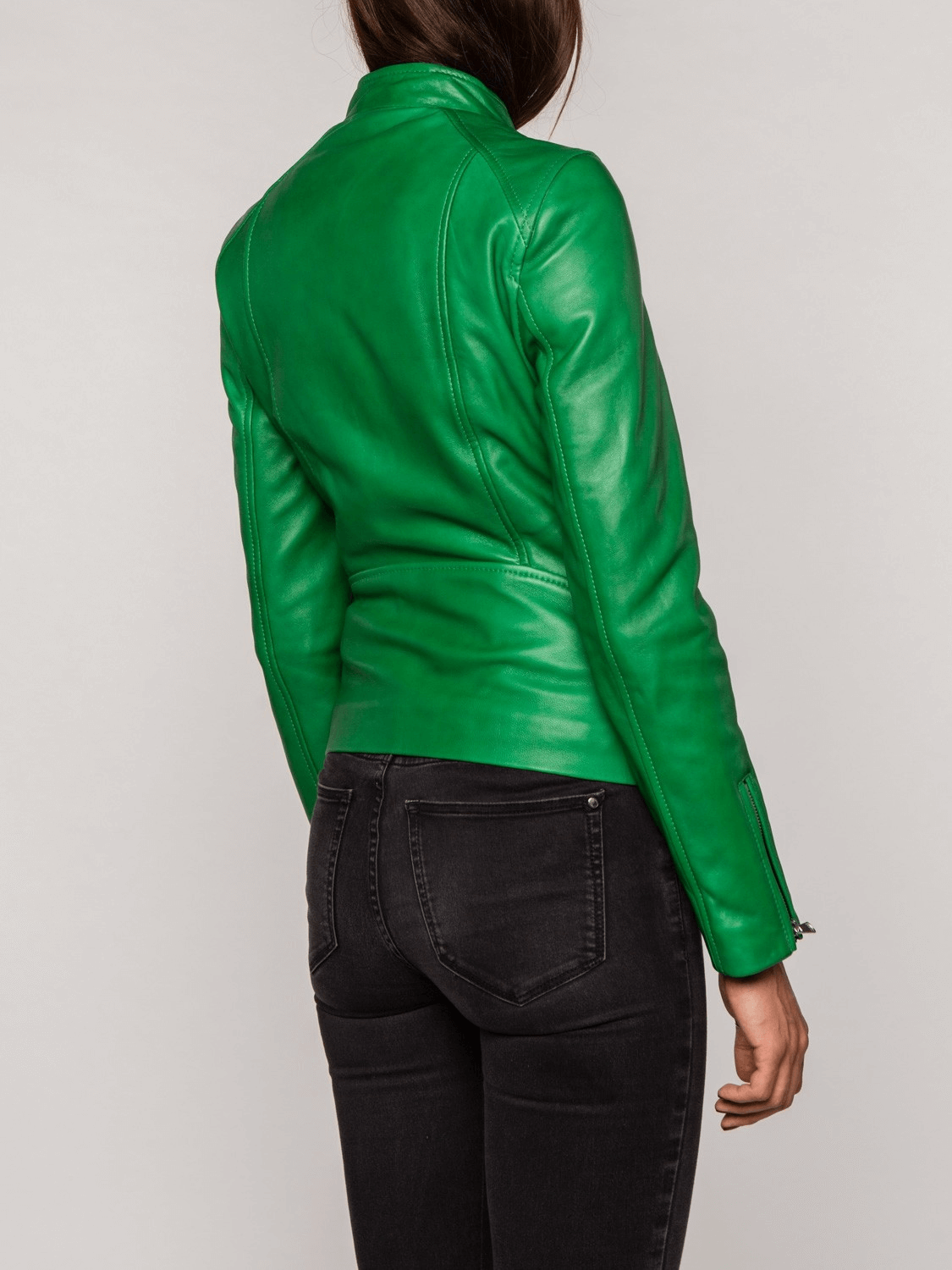 Harper Green Leather Jacket