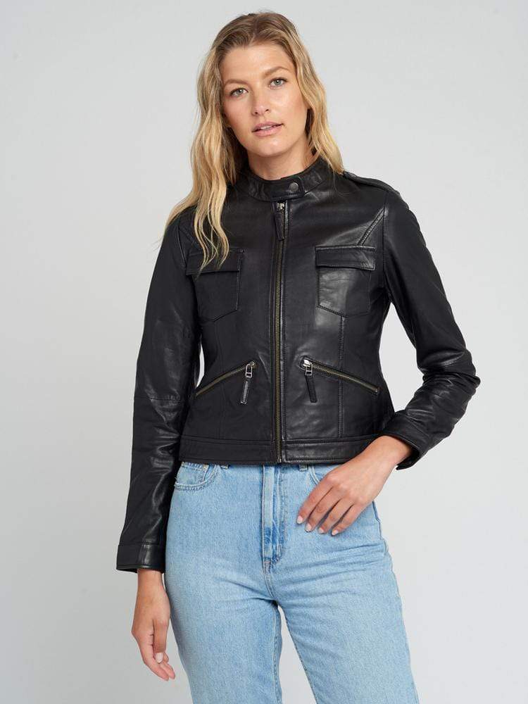 Sculpt Australia womens leather jacket Jessie Black Leather Jacket