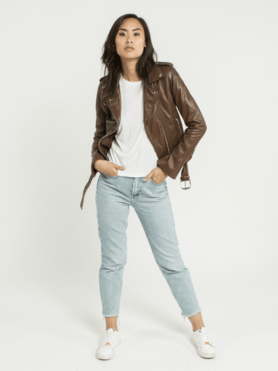 Sculpt Australia womens leather jacket Kaya Brown Leather Jacket