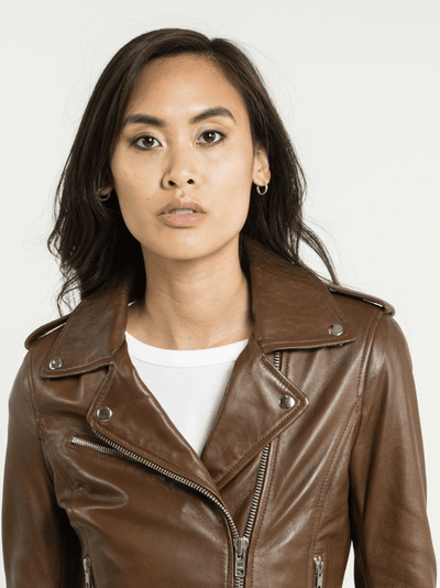 Sculpt Australia womens leather jacket Kaya Brown Leather Jacket