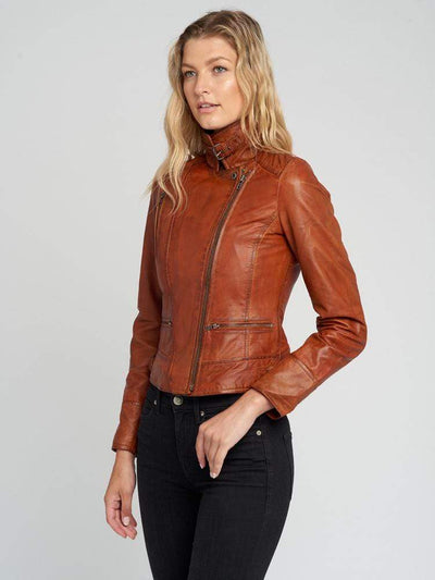 Sculpt Australia womens leather jacket Ladies Tanned Leather Jacket