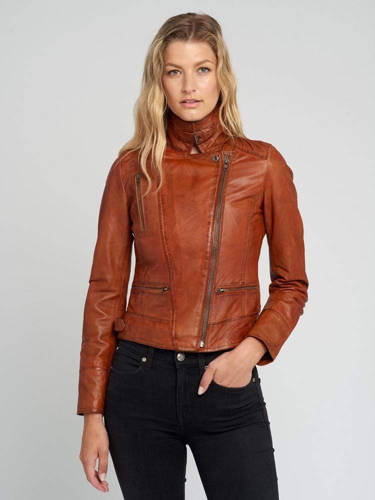 Sculpt Australia womens leather jacket Ladies Tanned Leather Jacket