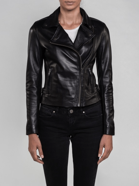 Sculpt Australia womens leather jacket Lyla Fur Collared Leather Jacket