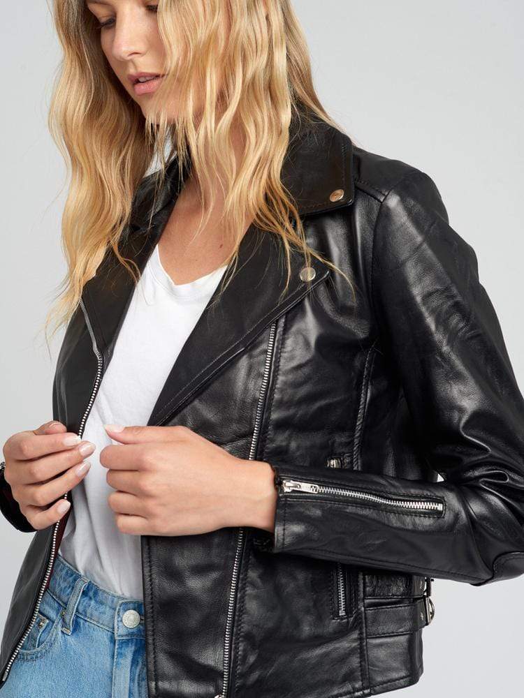 Sculpt Australia womens leather jacket Moto Black Leather Jacket