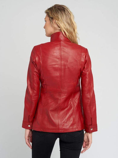 Sculpt Australia womens leather jacket Nova Red Lambskin Leather jacket