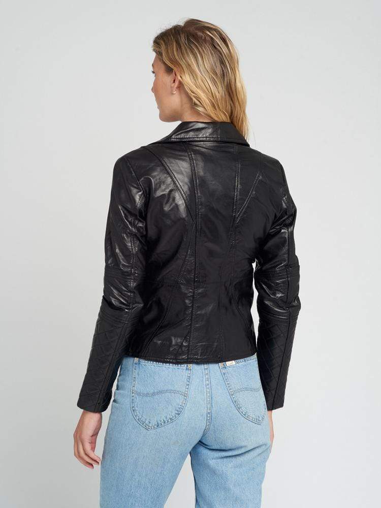 Sculpt Australia womens leather jacket Sculpt's Black Moto Leather Jacket