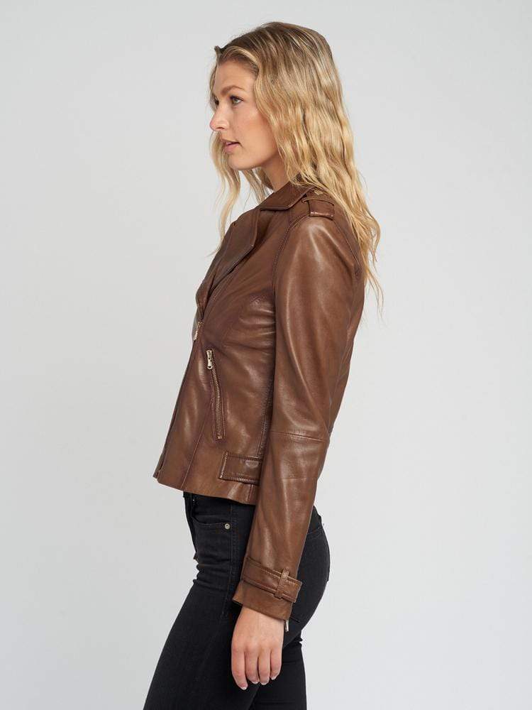 Sculpt Australia womens leather jacket Vintage Brown Leather Jacket