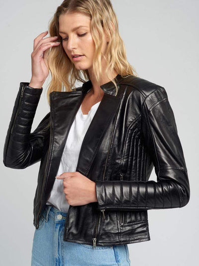 Sculpt Australia womens leather jacket Vintage Quilted Leather Jacket